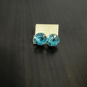 New Turquoise Gem Earrings Fashion Jewellery Aqua Blue Sparkly Gemstones Gift
